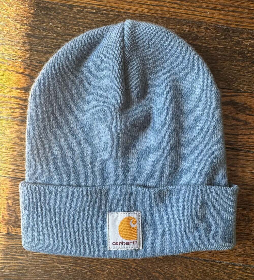 Carhartt Acrylic Knit Unisex Cuffed Light Blue Beanie Hat